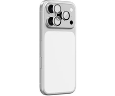 AmazingThing Sapphire Camera Glass skirtas Apple iPhone 17 Pro / Pro Max – su Sidabrinis Frame