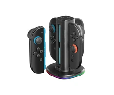 „AmazingThing Thunder Pro PlayDock“ įkroviklis „Nintendo Switch 2“ valdikliams – Juodas