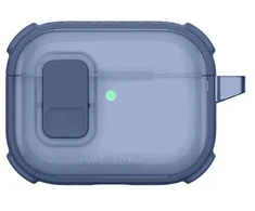 „AmazingThing Titan Pro Mag“ skaidrus dėklas, skirtas „AirPods Pro 3“ - Mėlyna