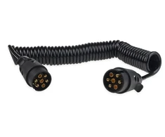 Spiralinis elektros laidas su kištukais 7 kontaktų 12v 6 m amio-02390