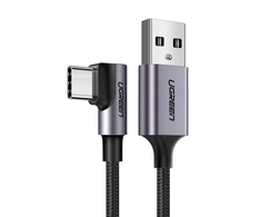 Kampinis USB-C laidas UGREEN US284 3A 3m