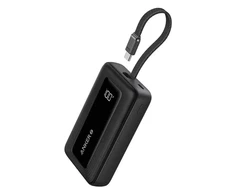 Anker išorinė baterija su integruotu USB-C laidu | A1688H11 | 10000 mAh | juoda