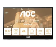 AOC 16T3EA 15.6" IPS 1920x1080 Monitorius 4ms 16.9 USB Juodas/Pilkas
