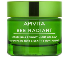 Apivita Bee Radiant Smoothing &amp; Reboot Night Gel-Balm naktinis veido gelinis balzamas, 50 ml