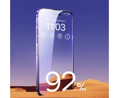 Baseus viso ekrano Apsauginis stiklas Apple iPhone 14 Pro su Anti Mėlyna šviesos filtru ir 0,3 mm garsiakalbio dangteliu + montavimo rėmeliu