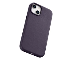 iCarer Leather Apple iPhone 14 dėklas telefonui violetinės spalvos (WMI14220705-DP) (MagSafe Compatible)