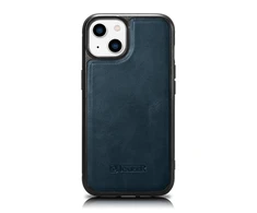 iCarer Leather Oil Wax covered with natural leather Apple iPhone 14 Plus dėklas telefonui mėlynos spalvos (WMI14220719-BU)