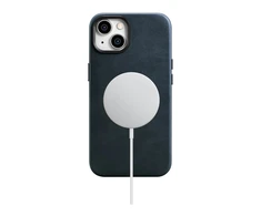 iCarer Oil Wax Premium Leather Apple iPhone 14 Plus Magnetic Leather with MagSafe dėklas telefonui mėlynos spalvos (WMI14220703-BU)