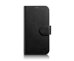iCarer Wallet 2in1 Apple iPhone 14 Plus Anti-RFID Leather atverčiamas dėklas telefonui juodos spalvos (WMI14220727-BK)