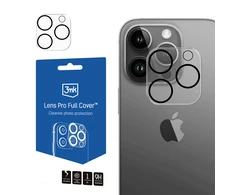 Apsauginis stiklas telefono kamerai Apple iPhone 14 Pro / 14 Pro Max 3MK Lens Protection Pro Full Cover