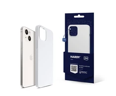 Dėklas 3Mk apsauga 3mk Hardy silikoninis MagCase iPhone 15 - baltas ir sidabrinis