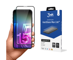 LCD apsauginis stikliukas 3mk Hard Glass Max Lite Apple iPhone 15 Pro Max juodas