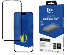 3mk HardGlass Max - Apsauginis stiklas skirtas iPhone 17 Pro (Juodas)