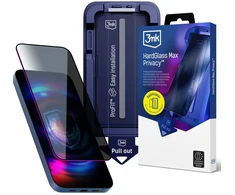 3mk Hardglass Max Privacy grūdintas stiklas telefonui iPhone 18 Pro (privatumo efektas) su aplikatoriumi