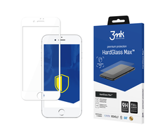 3MK HardGlass Max ekrano apsauga, Apple, iPhone 7, grūdintas stiklas, skaidrus/Baltas