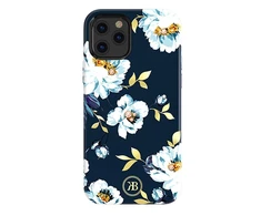 Dėklas Kingxbar Blossom dekoruotas Swarovski kristalais iPhone 12 mini multicolour (Gardenia)