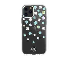 Kingxbar Lucky Series su Swarovski kristalais iPhone 12 mini telefono dėklas skaidrus (Clover)