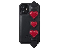 Kingxbar Sweet Series su Swarovski kristalais iPhone 12 Pro Max telefono dėklas juodos spalvos