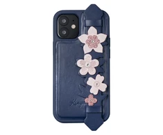 Kingxbar Sweet Series dėklas dekoruotas originaliais Swarovski kristalais iPhone 12 Pro Max mėlynas