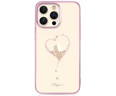 Silicone with Swarovski crystals Kingxbar Wish Series iPhone 14 Plus – dėklas telefonui rožinės spalvos