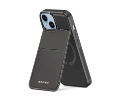 3in1 Wallet with Stand Apple iPhone 15 Plus MagSafe RFID Blocker Dux Ducis Rafi Mag – dėklas telefonui juodos spalvos