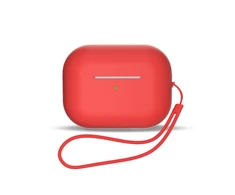 Hurtel Silikoninis dėklas, skirtas AirPods 3 + riešo dirželis - raudonas