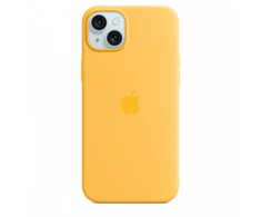 APPLE SILIKONINIS DĖKLAS MWNF3ZM/A IPHONE 15 PLUS SUNSHINE ATIDARYTA PAKUOTĖ
