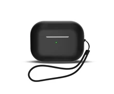 Hurtel Silikoninis dėklas skirtas AirPods 3 + wrist strap lanyard - juodas