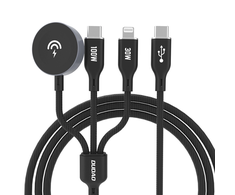 Dudao „Apple Watch A72b8 A12Max+ PD 100W 3in1“ įkroviklio laidas: USB-C „Lightning“ 1,2 m – juodos spalvos