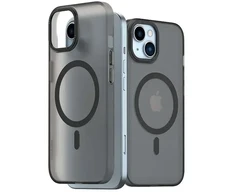 Araree etui Aero Frame iPhone 15 / 14 /13 6.1" przeźroczysty-juoda/clear juodas AR20-01828D