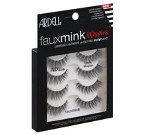 Ardell False Blakstienos Faux Mink Demi Wispies 4 Pairs Multipack Juodas Medium Volume Long Length Invisiband Lightweight Silky Soft Faux Mink Blakstienos