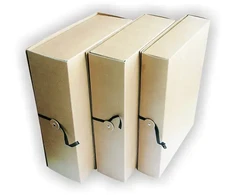 Dokumentų archyvavimo dėžė SMLT, 235 x 80 x 320 mm, su raišteliu, ruda