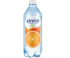 Aromatizēts dzeramais ūdens AKVILE ar apelsīnu aromātu, gāzēts, 0,6l (DEP)