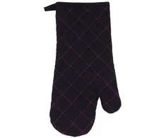 Asi Collection Heat-resistant grill glove 18x38cm juodas/red stitching