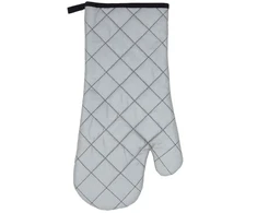 Comfort Asi Collection Heat-resistant grill glove 18x38cm sidabrinis/juodas stitching