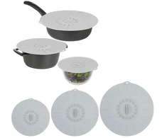 Asi Collection Silicone lid set of 3 Ø20/26/30cm pilkas