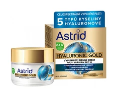 Astrid Dieninis kremas nuo raukšlių su auksiniais baltymais SPF 10, hialurono rūgštimi, 50 ml