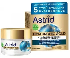 Astrid Dieninis kremas nuo raukšlių su auksiniais baltymais SPF 10, hialurono rūgštimi, 50 ml