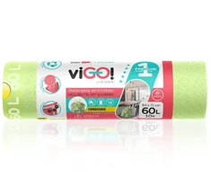 Atkritumu maisi viGO! Spring, ar citronu aromātu, LD, aizvelkami, 60l, 64x71cm, 30mk, 10gab