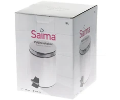 Atkritumu tvertne SAIMA ar pedāli 5 L, sudraba krāsā