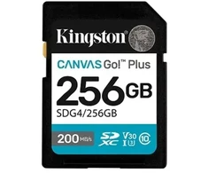 Atminties kortelė Kingston memory card 256GB SDXC Canvas Go Plus Gen4 200MB/s C10 UHS-I U3 V30