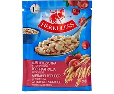 Ātri pagatavojamās putras HERKULESS ar dzērveņu gabaliņiem, 35 g