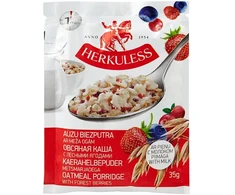 Ātri pagatavojamās putras HERKULESS ar meža ogu gabaliņiem un pienu, 35 g