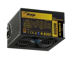 Akyga Ultimate ATX maitinimo šaltinis 600W AK-U4-600 80 PLUS bronzinis PCI-E PFC