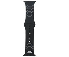 Audi Geometrinio rašto išmaniojo laikrodžio dirželis Apple Watch (44/45/46/49 mm) | Silikonas | juodas