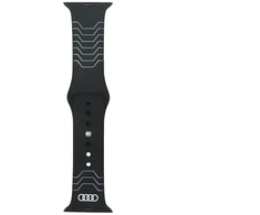 Audi Geometrinio rašto išmanaus laikrodžio dirželis, skirtas Apple Watch (40/41/42 mm) | Silikonas | juodas
