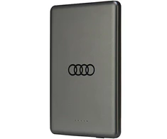 Powerbank Audi Big Logo MagSafe indukcinis 15W 5000mAh - pilkos spalvos