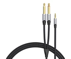 Garso kabelis, iš 3,5 mm mini lizdo į 6,35 mm 2 kištuką, Vention BARHK, 8 m