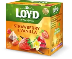Augļu tēja LOYD Pyramids ar zemeņu un vaniļas garšu, 20x2 g