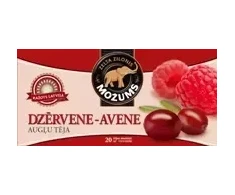 Augļu tēja MOŽUMS Dzērveņu-Aveņu, ar virvīti maisiņos, 20x1.5g